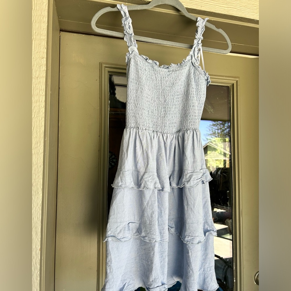 Lulu's Light Blue Smocked Dress